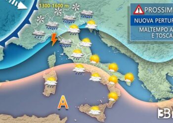Meteo: Nuova fase di maltempo per l’Italia, ecco dove pioverà di più