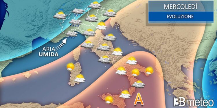Meteo: Anticiclone in indebolimento, qualche pioggia. Ecco dove
