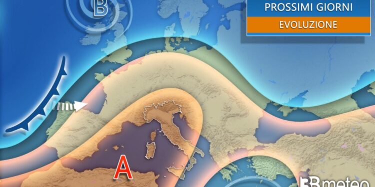 Meteo: Anticiclone dominante al centro nord, ancora instabile al sud in settimana