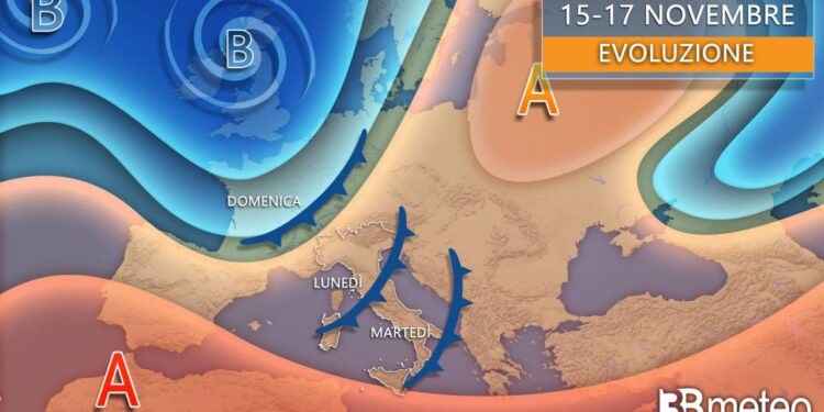 Meteo: Perturbazione in arrivo, tornano piogge e temporali tra domenica e martedì, i dettagli