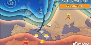 Meteo: L’anticiclone si indebolisce, qualche pioggia in arrivo, ecco dove e quando