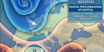 Meteo: Nuove perturbazione nel weekend con pioggia e neve. Ecco dove