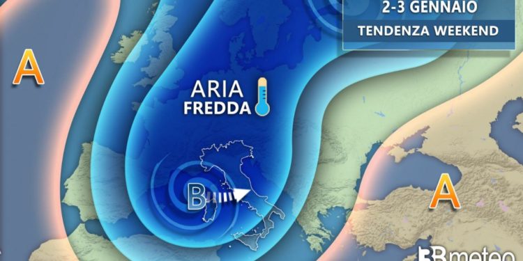 Meteo: Weekend con pioggia, temporali, vento e neve