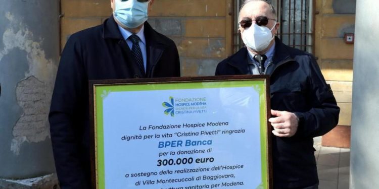 Da Bper Banca sostegno a Fondazione Hospice Modena