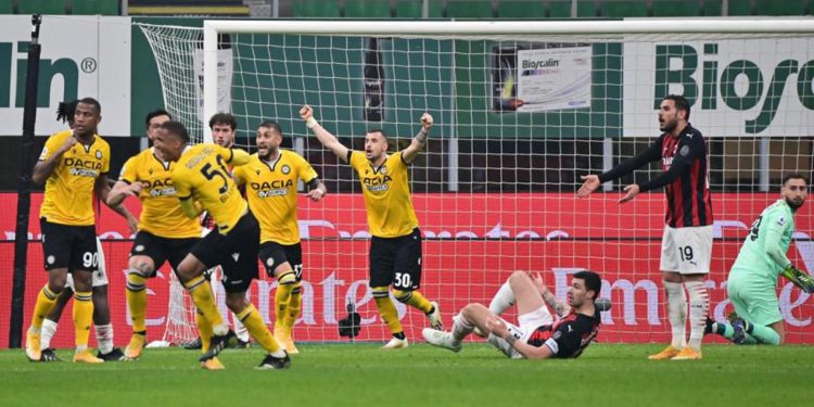 Milan-Udinese 1-1, il Diavolo si salva ma l’Inter può scappare