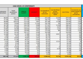 Corona Virus Italia: Totale Positivi oggi: 20.159 i deceduti: 300
