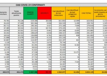 Corona Virus Italia: Totale Positivi oggi: 24.036 i deceduti: 297