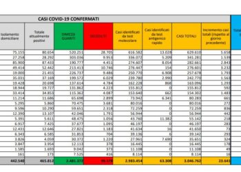 Corona Virus Italia: Totale Positivi oggi: 23.641 i deceduti: 307