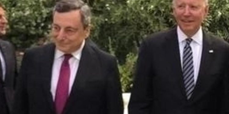 G7, Draghi vede Biden: “Piena identità di vedute, incognita Cina”