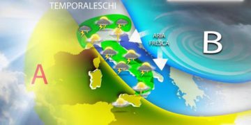 Prossima settimana con piogge e temporali, ecco dove e quando
