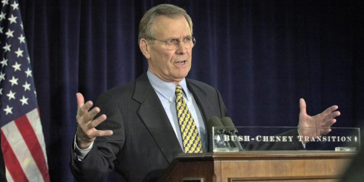 E’ morto Donald Rumsfeld, ex segretario Difesa Usa aveva 88 anni