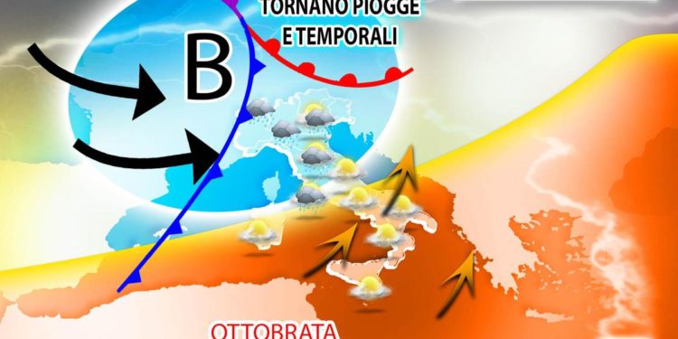 Sole fino a domani, da giovedì 21 ottobre arriva la pioggia
