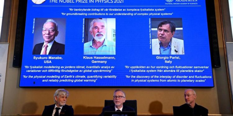 Nobel Fisica a italiano Parisi, tedesco Hasselmann e americano Manabe