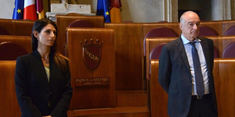 Elezioni Roma, incontro Michetti-Raggi al Campidoglio