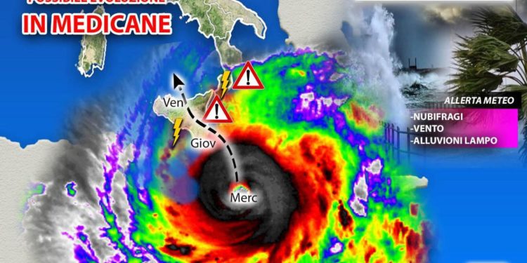Meteo, Sud nel mirino del ciclone mediterraneo: rischio alluvioni