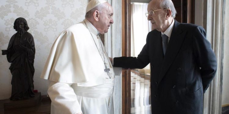 Ciriaco De Mita ricevuto in udienza da Papa Francesco