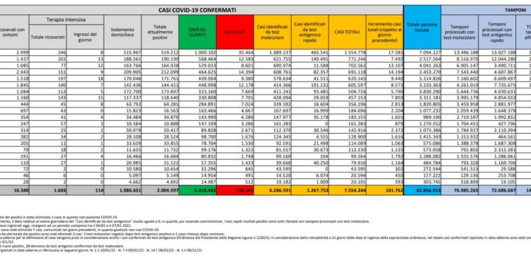 Corona Virus Italia: Totale Positivi oggi: 101.762 i deceduti: 227