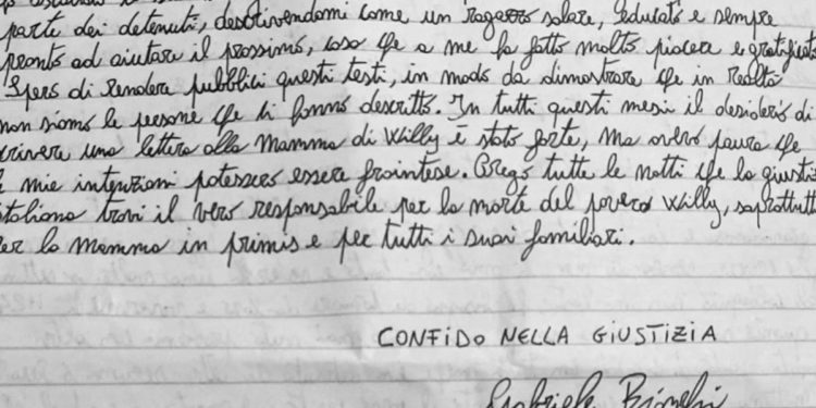 Omicidio Willy, parla Gabriele Bianchi dal carcere: “Non l’ho toccato”