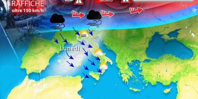 Meteo, raffiche di vento da Nord a Sud: cosa ci aspetta in Italia