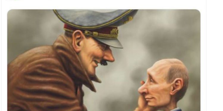 Ucraina-Russia, guerra su Twitter: Putin come Hitler