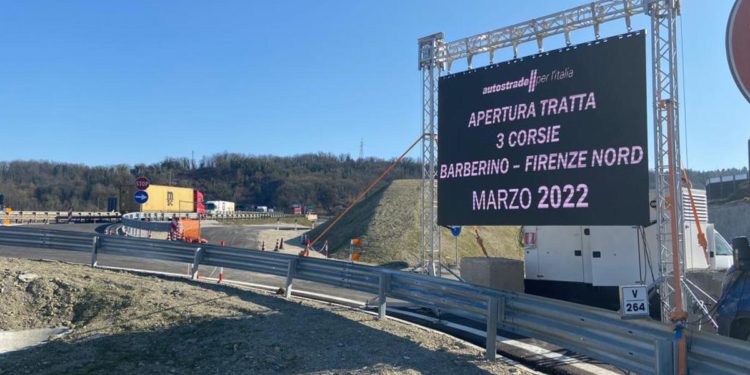 Autostrada A1, a breve apertura tratta a 3 corsie Barberino-Firenze Nord