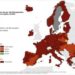 Covid Italia, mappa Ecdc: Valle d’Aosta in giallo, resto in rosso scuro