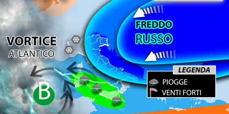 Meteo, weekend tra gelo russo e vortice atlantico: cosa succede