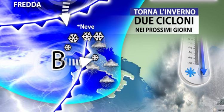 Maltempo Italia, pioggia e neve in arrivo: torna inverno