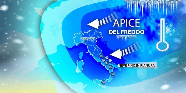 Meteo, con Burian picco di gelo e maltempo sull’Italia