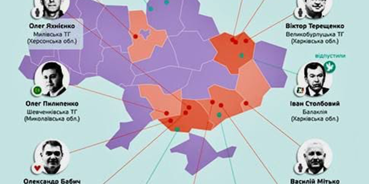 Ucraina: la mappa dei sindaci ucraini catturati e rilasciati o morti