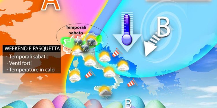 Sabato di maltempo, Pasqua e Pasquetta tra sole e vento