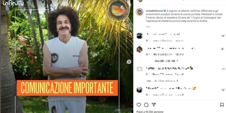 Isola famosi 2022, Silvano dei Cugini di Campagna espulso dopo bestemmia