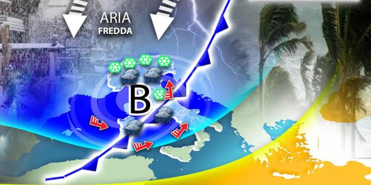 Maltempo Italia: meteo weekend 2-3 aprile con freddo, pioggia e neve