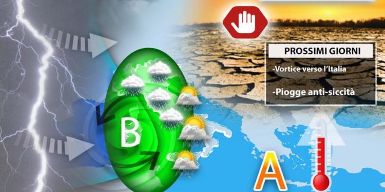 Vortice Ciclonico verso l’Italia, da giovedì arriva la pioggia: il meteo