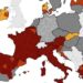 Covid, mappa Ecdc: Italia ancora in rosso scuro
