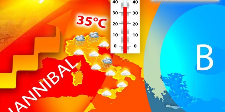 L’anticiclone Hannibal porterà l’Italia oltre i 35°C