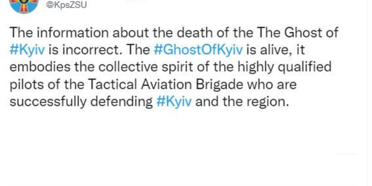 “Il fantasma di Kiev non esiste”, Ucraina sfata il mito del superpilota