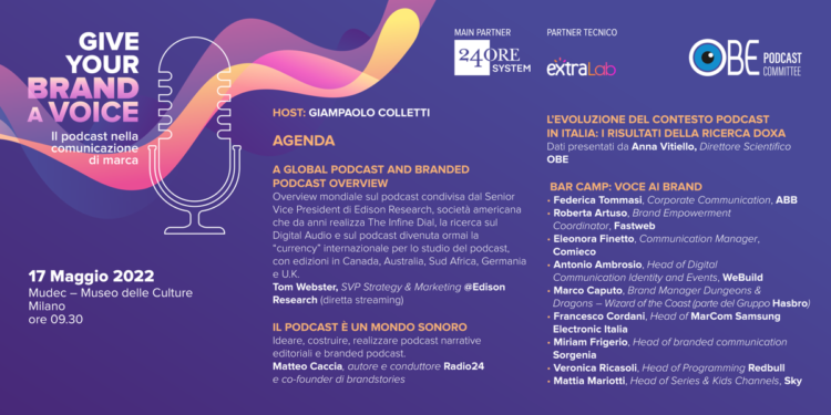 ‘Give Your Brand a Voice’ il primo evento in Italia dedicato al branded podcast
