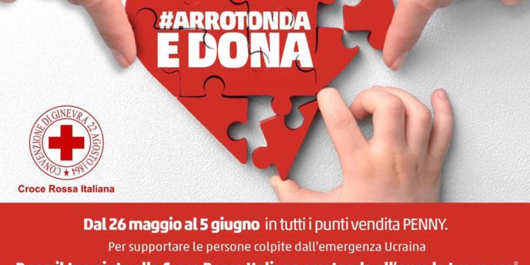 #Arrotondaedona, Penny sostiene Croce rossa italiana