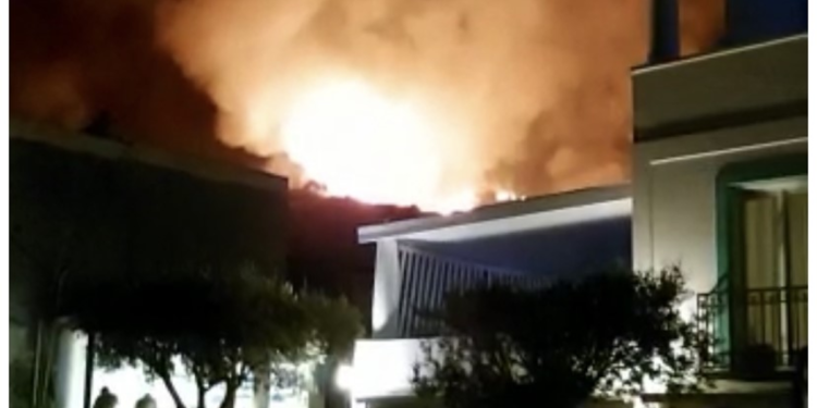 Notte di fuoco a Stromboli, incendio durante riprese fiction