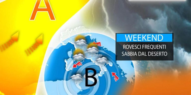 Meteo, vortice algerino verso l’Italia: sabbia e piogge nel weekend