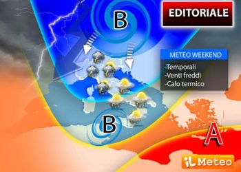 Irruzione polare nel weekend: temporali, vento e calo termico