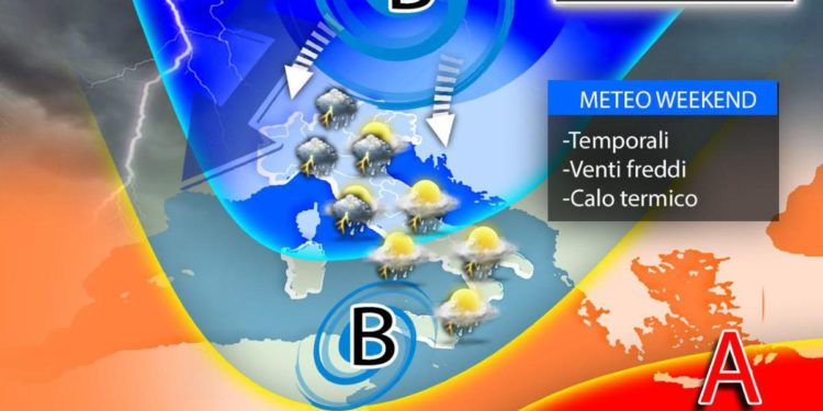 Irruzione polare nel weekend: temporali, vento e calo termico