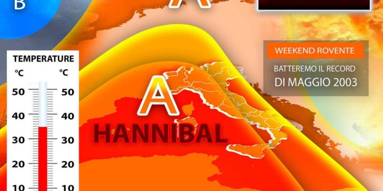 Weekend rovente con Hannibal, caldo in aumento in tutta Italia