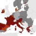 Covid, tutta Italia torna in rosso scuro nella mappa dell’Ecdc