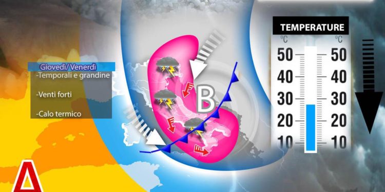 Pioggia, vento e grandinate: in arrivo due giorni di maltempo
