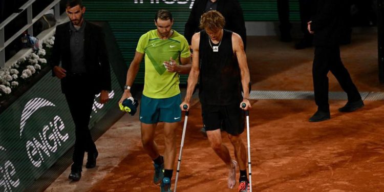 Roland Garros 2022, Nadal in finale: Zverev si ritira