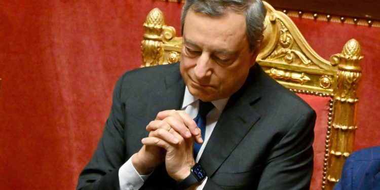 Crisi governo, Draghi al Senato in prima pagina media internazionali