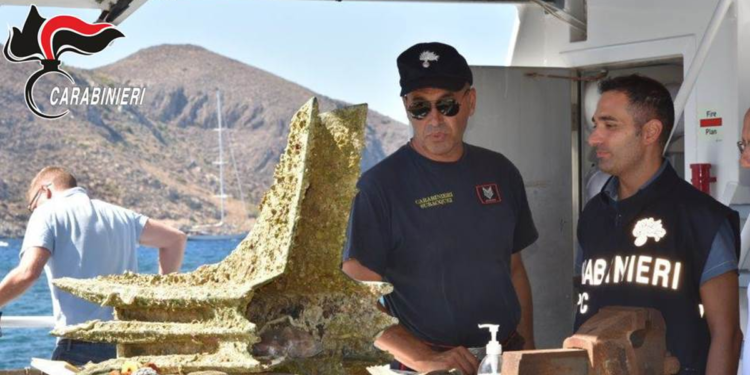Recuperato nei fondali di Levanzo rostro nave romana battaglia Egadi