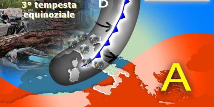 Maltempo diffuso sull’Italia, in arrivo la terza tempesta equinoziale